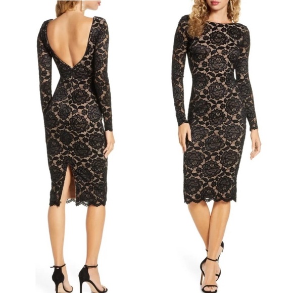 Dress the Population Emery Long Sleeve Black
Lace Cocktail Dress - Picture 7 of 8